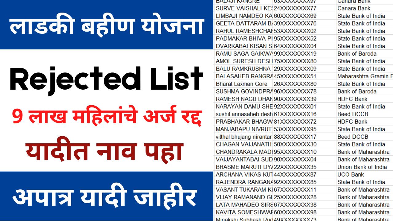 ladki bahin yojana rejected list